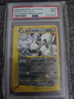 Pokemon TCG Magneton Holo #072 Unlimited Mysterious Mountains PSA 9 - Image 1