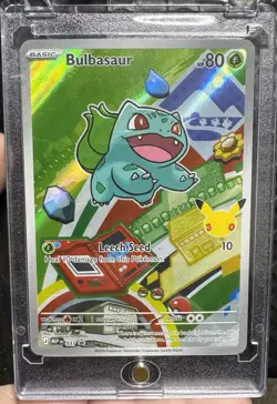 Pokemon First Partner Bulbasaur 037 Illustration Rare Promo 30th Anniversary NM - Image 1