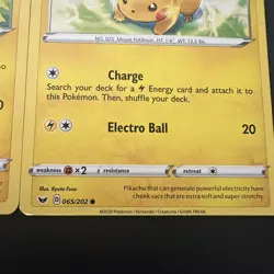 Pikachu Lost Origin 052/196 & Pikachu 065/202 Sword & Shield Pokemon Lot NM LP - Image 3