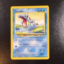 Pokemon Totodile 81/111 Neo Genesis Common Regular NM WOTC English 2000 - Image 1