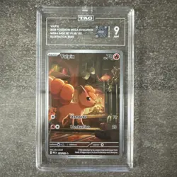 Pokemon Vulpix 138/132 2025 Mega Evolution Mega Base Illustration Rare TAG 9 - Image 1