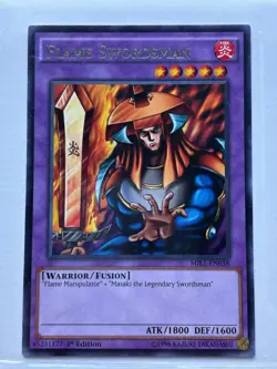 Yu-Gi-Oh Flame Swordsman MIL1-EN038 Rare 1st Edition MP - Image 1