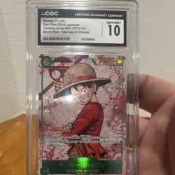 CGC 10 Monkey D. Luffy One Piece OP13-118 Secret Rare Alternate Art Japa… - Image 4