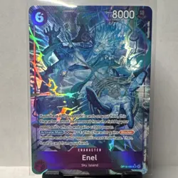 Bandai One Piece Card Game Enel OP05-060 Special Rare Alt Art Holo 8000 Power - Image 1