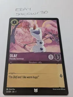Disney Lorcana Demo Olaf - Friendly Snowman Card - Image 1