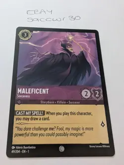 Disney Lorcana Demo Maleficent - Sorceress Card - Image 1