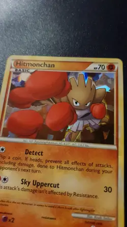 2011 Pokemon Hitmonchan Cracked Ice Holo HGSS24 Black Star Promo English Card NM - Image 4
