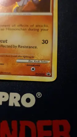 2011 Pokemon Hitmonchan Cracked Ice Holo HGSS24 Black Star Promo English Card NM - Image 5