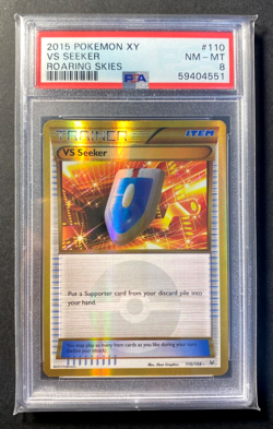 VS Seeker 110/108 - Roaring Skies Gold Secret Rare Graded Pokemon Card PSA 8 - Image 1