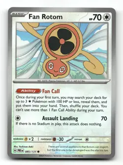 Fan Rotom 085/131 (Masterball Holo) - Prismatic Evolutions - Pokemon Card NM/M - Image 1