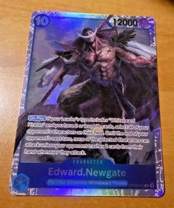 ONE PIECE ENGLISH CARD HOLO GAME CARTE Edward.Newgate OP08-043 EN JCC MINT - Image 1