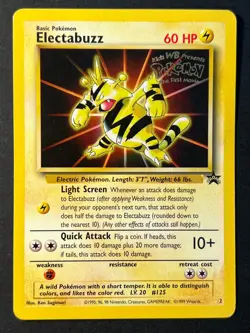 Electabuzz 2 First Movie Promo WOTC Black Star - Pokemon Card LP - Image 1