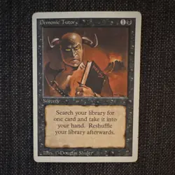 Magic: The Gathering Demonic Tutor Revised Regular Uncommon Black Sorcery Dougl… - Image 1
