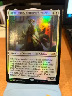 Light-Paws, Emperor's Voice FOIL - Kamigawa: Neon Dynasty, NM [Magic MTG] - Image 1
