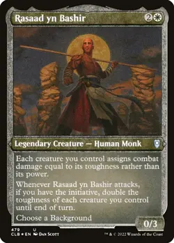 MTG Rasaad yn Bashir FOIL Commander Legends: Battle for Baldur's Gate #479 Uncom - Image 1