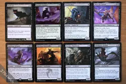 Set of 8 Black Cat Creatures *NM* (Magic the Gathering MTG) Mirri the Cursed - Image 1