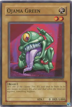 Yugioh Ojama Green DP2-EN002 Common LP - Image 1