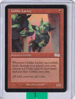 Goblin Lackey (#190) * Urza's Saga MTG - Moderately Played - Image 1