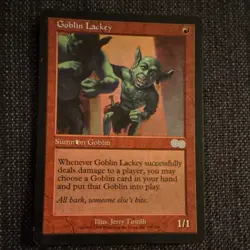 Goblin Lackey Urza's Saga Regular Uncommon Red Creature Jerry Tiritilli - Image 1
