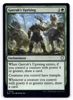 Garruk's Uprising NM Commander: Bloomburrow 219 MTG Regular - Image 1