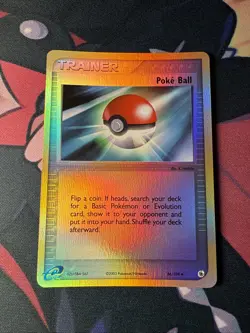 Pokemon Trainer Poke Ball Reverse Holo Card 86/102 NM Ruby & Sapphire - Image 1