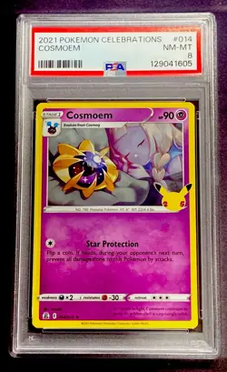 2021 Pokemon Celebrations #014 COSMOEM HOLO PSA 8 NM-MT - Image 1