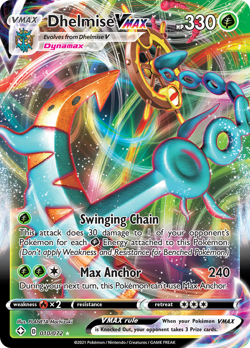 Dhelmise VMAX 010/072 Holo VMAX Rare Shining Fates Pokemon Near Mint - Image 1