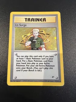 Lt. Surge 17/132 Gym Heroes Unlimited 2000 Pokemon Card Holo Rare LP - Image 1