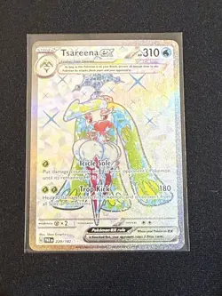 Pokemon TCG Tsareena ex 220/182 SV04 Paradox Rift Ultra Rare Full Art Holo - Image 1