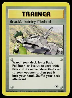 Pokemon Card Gym Heroes Brock's Training Method 106/132 Unlimited Uncommon - Image 1