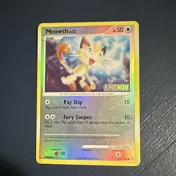 Pokemon Meowth Platinum Reverse Holo Promo 106/146 Basic 50 HP TCG Card - Image 1