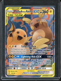 Raichu & Alolan Raichu GX #54 Pokemon Unified Minds - Image 1