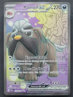 Arven's Mabosstiff ex 218/182 Ultra Rare Destined Rivals Pokemon TCG - Image 1