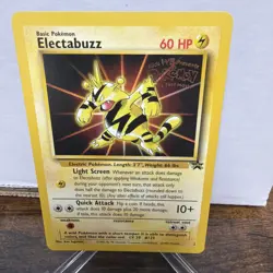 Electabuzz Pokemon WB Gold Stamp #2 1999 First Movie Black Star Promo - Image 1