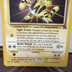 Electabuzz Pokemon WB Gold Stamp #2 1999 First Movie Black Star Promo - Image 3