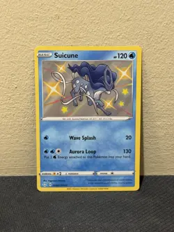 Pokemon TCG Suicune SV022/SV122 Shining Fates Shiny Vault Shiny Holo Rare MINT - Image 1
