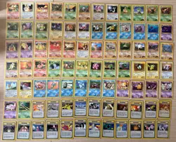 Pokemon Gym Heroes COMPLETE SET Uncommon/Common Vintage WOTC 84 Card Lot MP-NM - Image 1