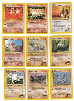 Pokemon Gym Heroes COMPLETE SET Uncommon/Common Vintage WOTC 84 Card Lot MP-NM - Image 5