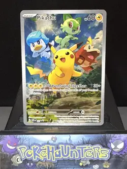 Pokemon Card Pikachu SVP 027 Scarlet & Violet Black Star Promos Near Mint - Image 1
