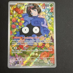 Pokemon Erika's Tangela Scarlet & Violet 218/217 80 HP Grass Basic Card - Image 1