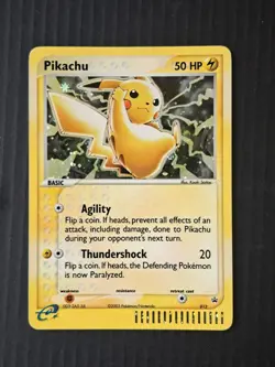 Pokemon Pikachu TCG Black Star Promo Holo Card #012 2003 E-Reader - Image 1