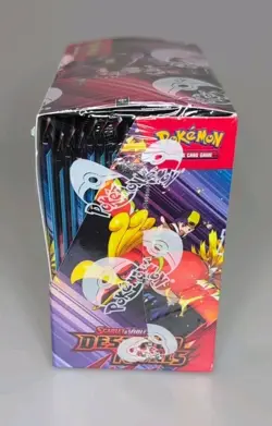 Pokemon Scarlet & Violet Destined Rivals Booster Box Small Tear In Plastic Seal - Image 4