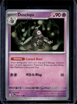 2025 Pokemon Prismatic Evolutions Dusclops #036/131 - Image 1
