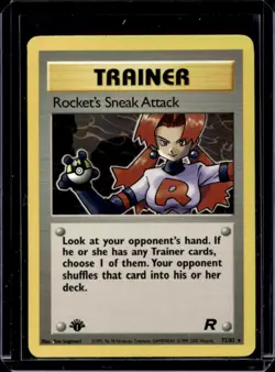 2000 Pokemon Team Rocket First Edition Rocket's Sneak Attack #72/82 - Image 1