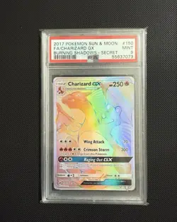 Pokemon Sun & Moon Burning Shadows #150 Charizard GX Secret Rare PSA 9 Mint - Image 1