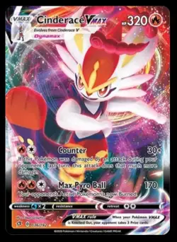 Cinderace Vmax 036/192 Rebel Clash Ultra Rare Pokemon NM - Image 1