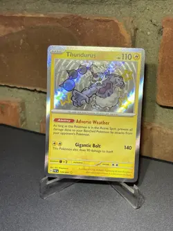 Pokemon TCG Thundurus 139/091 Paldean Fates Shiny Holo Rare Card - Mint NM - Image 2