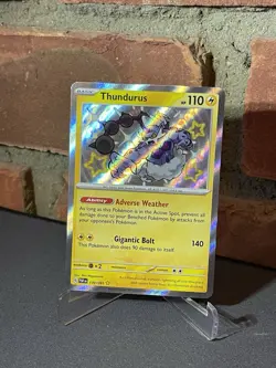 Pokemon TCG Thundurus 139/091 Paldean Fates Shiny Holo Rare Card - Mint NM - Image 3