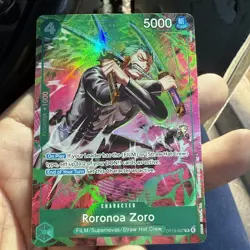 One Piece TCG OP-15/EB04 Roronoa Zoro OP13–037 Treasure Rare - Image 1