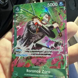 One Piece TCG OP-15/EB04 Roronoa Zoro OP13–037 Treasure Rare - Image 3